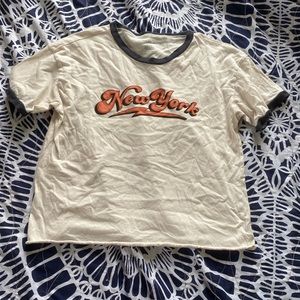 vintage new york graphic crop from american eagle
